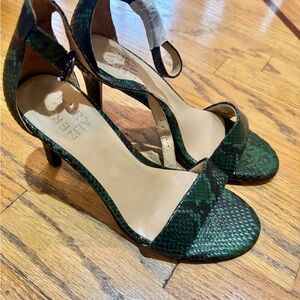 Emerald Snake Pattern Heels.
